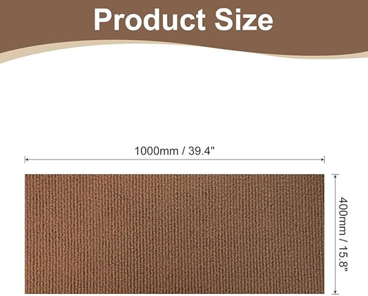 uxcell Self-Adhesive Cat Scratching Mat, 1 Roll 39.4" x 15.8" Couch Protector from Cat Claws for DIY Sofa, Wall, Doors, Cut Anti Cat Scratch Pad Carpet Mat, Brown