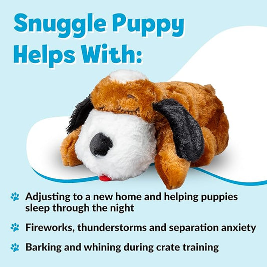 Original Snuggle Puppy Toys - Heartbeat Puppy for Dogs - Pet Anxiety Relief and Calming Aid - Comfort Dog Toys for Behavioral Training