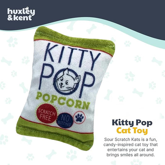 Huxley & Kent Plush Cat Toy - Interactive Catnip Toy for Cats & Kittens - Soft with Crinkle & Catnip - Fun Indoor Play - Kitty Pop