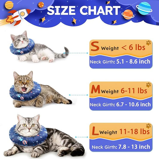 Kitten Cones After Surgery Extra Small Waterproof Cone Collar Soft to Stop Licking Neck Elizabethan Kitten e Collar for Recovery Wound Healing Safety xs Small Cat Donut Cone