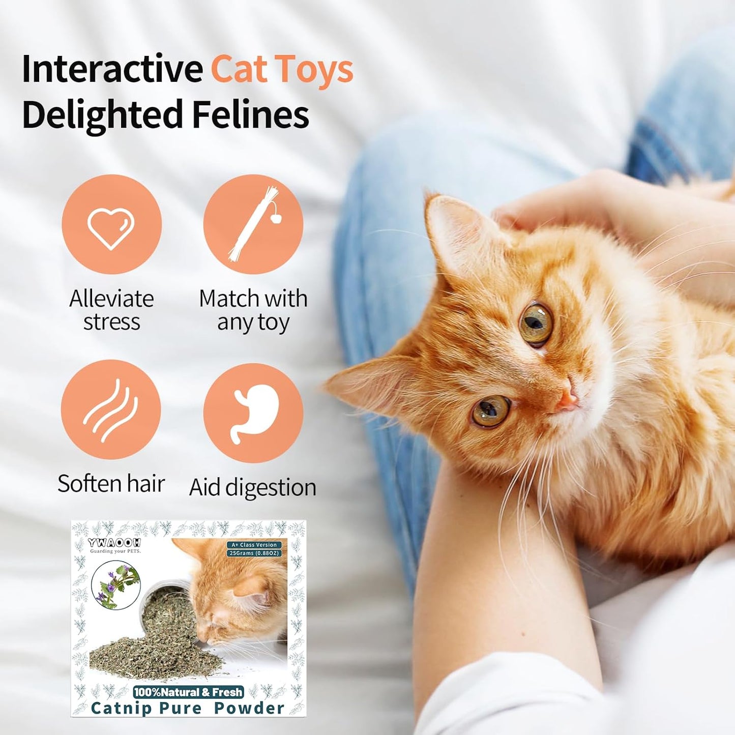 Premium Catnip for Cats & Kittens β Cold-Processed, High Potency Nepetalactone, 100% Pure Organic Leaf-Only Catnip for Toys, Scratchers, Refills, Stimulates Play & Protects Furniture - 25g