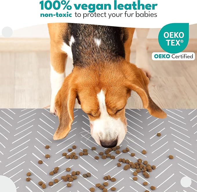 NALALAS Dog Mat for Food and Water, Cat Feeding Mat | Waterproof Dog Bowl Mat | Non-Slip Pet Food Mat for Floors | Pet Mats for Food and Water | Easy to Clean