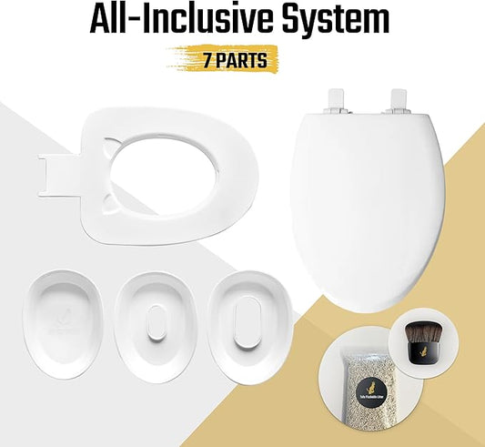 System™ – A Premium, Humane Cat Toilet Training Kit | The First Vet-Approved and Permanent Solution to Toilet Train Cats of All Ages (Elongated)