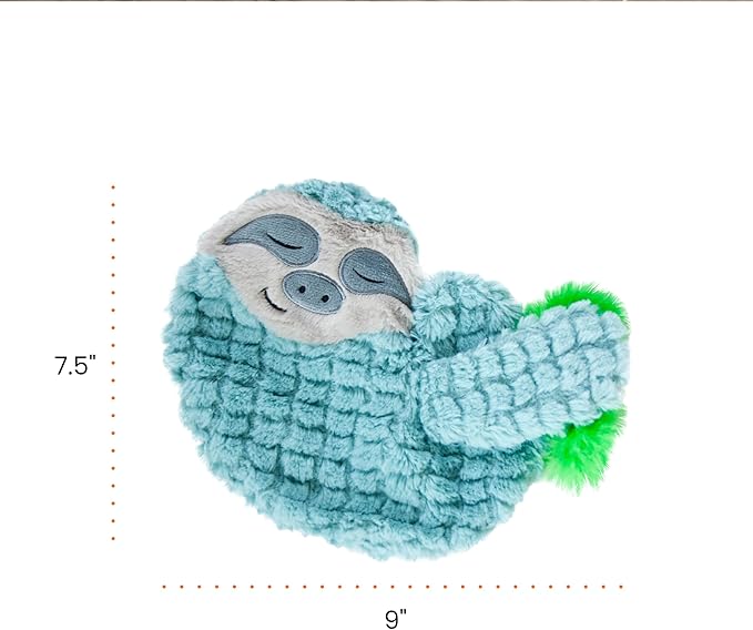 Catstages Purr Pillow Sloth Calming Cat Toy with Soothing Purr and Plush Material, Green - Helps Comfort Anxious Cats
