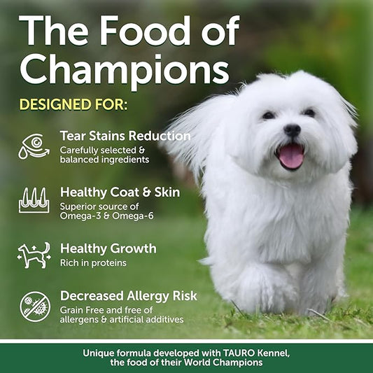 Nature's Protection Superior Care White Dogs Rice Based Dry Dog Food - High Protein, Tear Stain Dog Food for Small & Mini Breeds Light Coated Adult Dogs, Fresh Pet Meal, Lamb and Rice, 22 lb