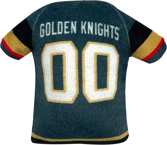 Best Plush CAT Toy NHL LAS Vegas Golden Knights Complete Set of 3 Piece Cat Toys Filled with Fresh Catnip. Includes: 1 Jersey Cat Toy, 1 Hockey Puck Cat Toy with Feathers & 1#1 Fan Cat Toy. Team Logo