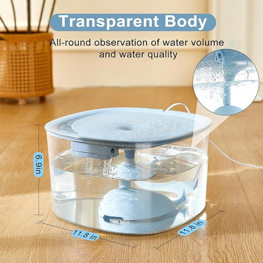 Dog Water Fountain for Medium Large Dogs, 10L/338oz Automatic Cat Water Fountain with Multi-Filtration & Deeper Drinking Area, Ultra-Quiet Dog Water Bowl Dispenser, Great for Multi-Pet Home