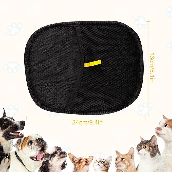 2 Pcs Pet Hair Removal Glove for Cats & Dogs, Pet Hair Remover Brushing Gloves, Reusable Pet Hair Remover Glove, Double-Sided for Couch, Clothing, Carpet, Car Seat