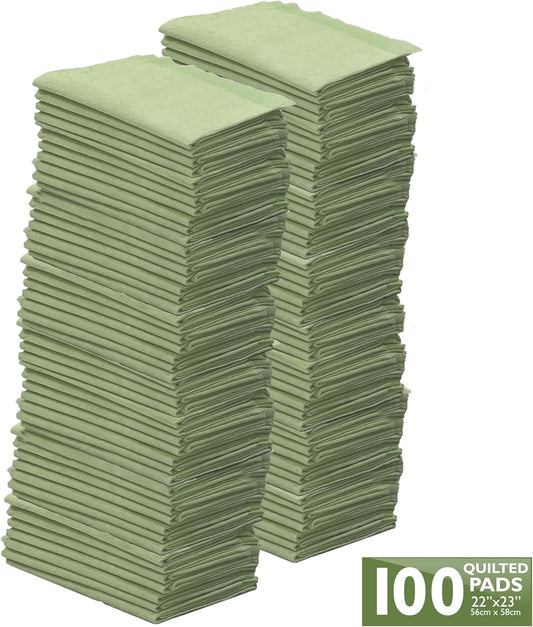 Four Paws Wee-Wee Superior Performance Bamboo Pee Pads for Dogs, Earth Friendly Dog & Puppy Potty Training Pads, Crate Liners, Housebreaking Supplies, 22" x 23" (100 Count)