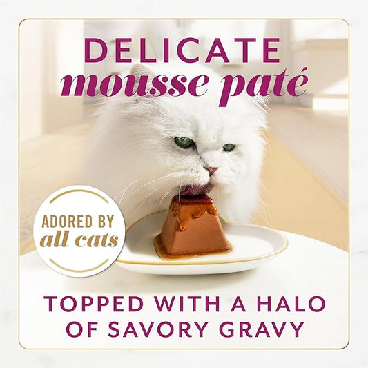 Fancy Feast Gems Pate Cat Food Mousse with Beef and a Halo of Savory Gravy Cat Food - (Pack of 8) 4 oz. Boxes