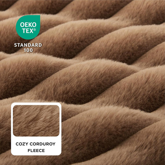 Bedsure Orthopedic Dog Beds Large Sized Dog, Waterproof Memory Foam Pet Bed with Sides, Non-Slip Bottom and Egg-Crate Foam Large Pet Couch Sofa with Washable Removable Corduroy Cover, Brown