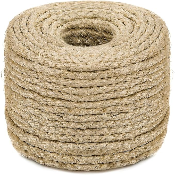 Sisal Rope for Cat Scratching Post Tree Tower Replacement for Repairing Recovering or DIY Scratcher 4mm 200ft