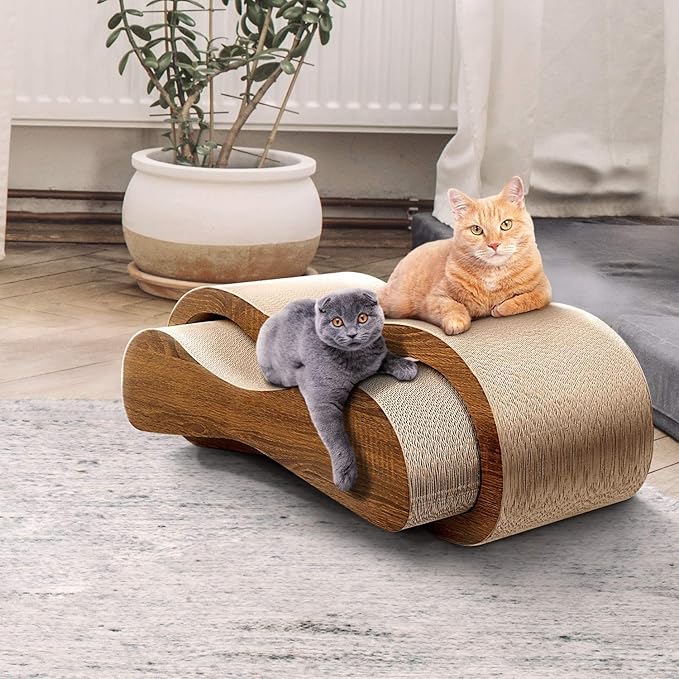 Cat Scratcher,2 in 1 Cat Scratching Board,Cat Cardboard,Scratch Lounger,Large,27.56 x9.45 x8.86 inch