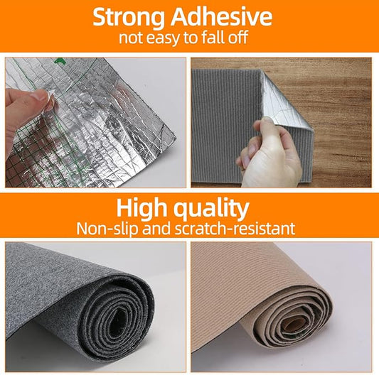 Cat Scratch Mat, Trimmable Self-Adhesive Carpet Pad, Decorative Tree Shelf, Wall, Scratching Post, Couch Protector 78.7"x15.8"