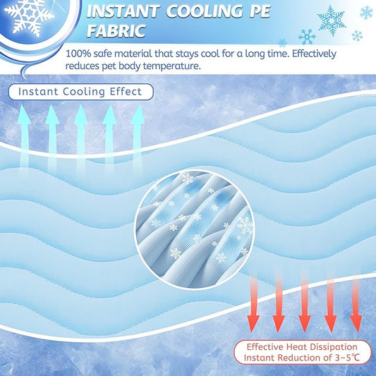 Summer Dog Cooling Mat,Washable Ice Silk Self Cool Pad for Small Medium Large Dogs and Cats, Indoor Outdoor Pet Sleeping Pad for Crate, Kennel, Bed, Sofa or Car Seats (36" x 23")