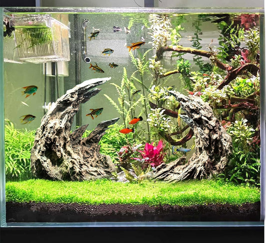 Novelsite Fish Tank Decor- Jagged Canyon Rock Formation ,Made of Solid Sandstone,Suitable for a Variety of Fish Tank Scenes, DIY Planting Moss, Safe and Non-Toxic