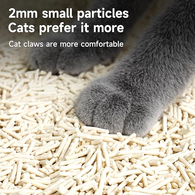 KERES Clumping Cat Litter - Odor Control, Dust-Free, Ultra Absorbent and Flushable, Free & Clean Unscented Tofu Cat Litter, Low Tracking, Safe & Natural (5.07lb*3bag)