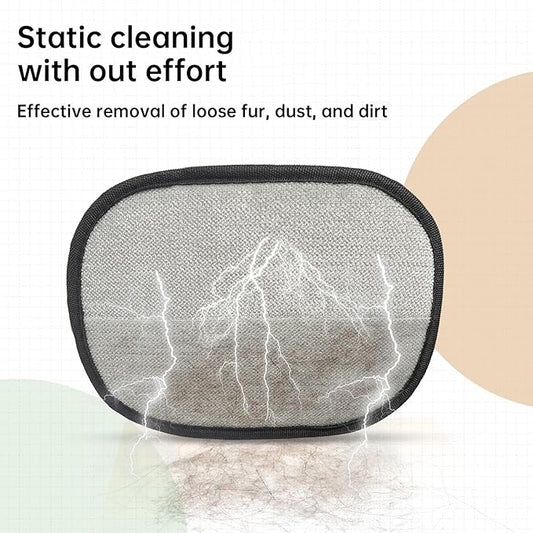 Flea Comb and Pet Hair Removal Glove for Cats & Dogs Brush for Shedding Pet Hair Removal Comb with Long & Short Stainless Steel Teeth for Deshedding & Clothing/Couch/Furniture/Carpet/Car Seat