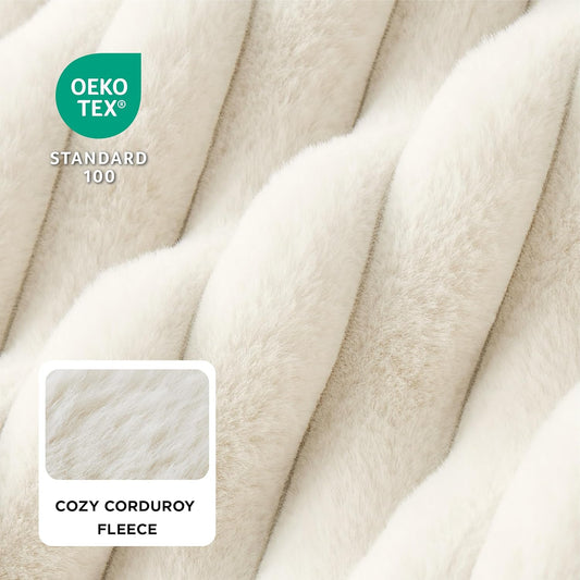 Bedsure Orthopedic Dog Bed for Medium Dogs, Waterproof Memory Foam Medium Pet Beds with Sides, Non-Slip Bottom and Egg-Crate Foam Dog Couch Sofa with Washable Removable Corduroy Cover, Cream