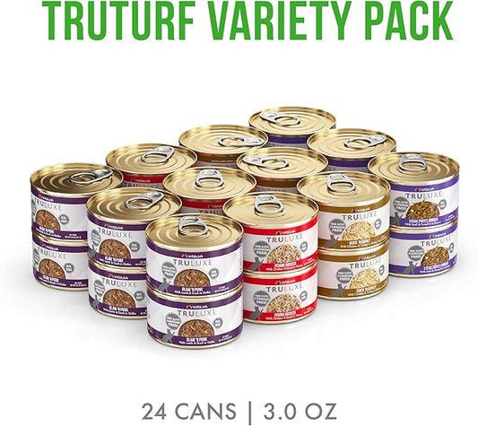 Weruva Truluxe Cat Food, Variety Pack, Truturf, Wet Cat Food, 3Oz Cans (Pack of 24)