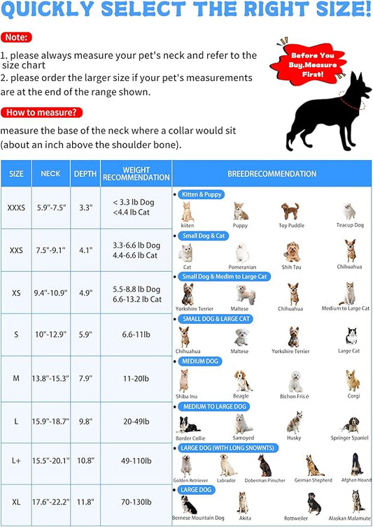 Dog Cone Soft Recovery Collars & Cones After Surgery for Medium Large Dogs, Comfy Ecollars to Stop Licking, Adjustable, Dog Ecollars for Recovery Fabric: Soft Comfort, Ecollars of Shame Alternatives