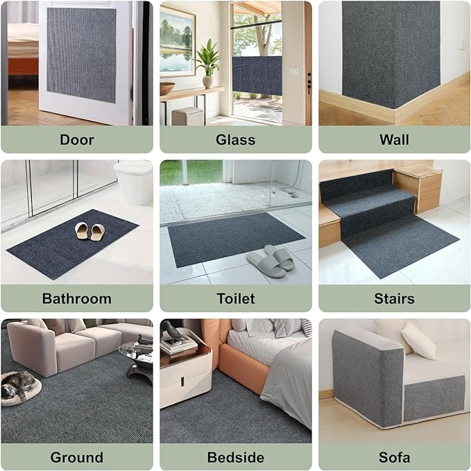Cat Scratch Couch Furniture Protector, Adhesive Cat Scratch Pad Deterrent for Furniture, DIY Climbing Cat Scratcher Couch Protector from Cat Claws Scratching for Indoor (LightGrey,39.3x15.8In)