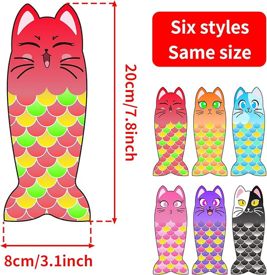Catnip Toys for Indoor Cats Large Adult Cat Plush Toys with Crinkle Kitten Chew Kicker Toy 6 PCS