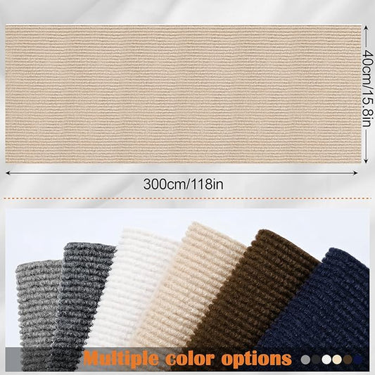 Cat Scratch Furniture Protector - 118" x 15.8" Trimmable Self-Adhesive Furniture Protectors from Cats, DIY Climbing Couch Protector for Scratch Post Cat Tree Replacement Indoor (Khaki)