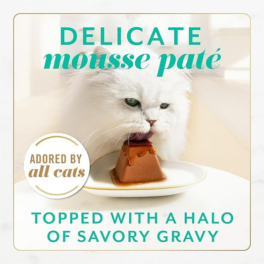 Fancy Feast Gems Pate Cat Food Mousse With Tuna and a Halo of Savory Gravy Cat Food - (Pack of 8) 4 oz. Boxes