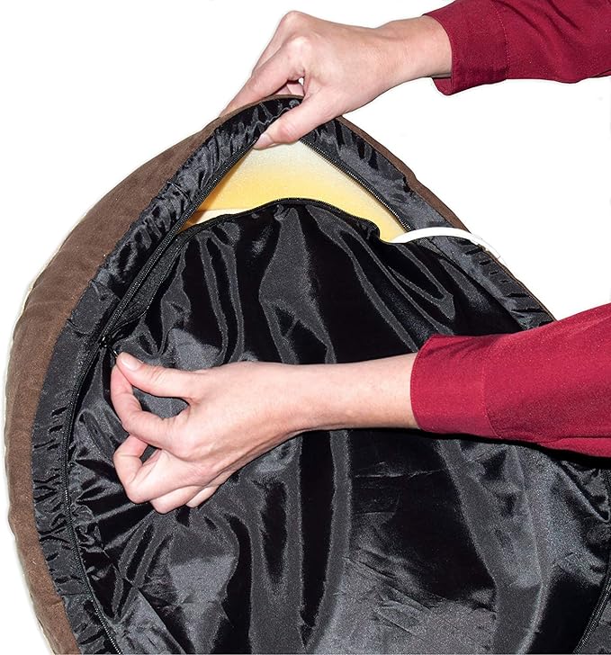 K&H Pet Products Thermo-Kitty Bed Deluxe Heated Cat Bed for Large Kitties - Indoor Heated Pet Bed for Dogs & Cats, Covered Cave Pet Tent, Machine Washable, Safety Listed - Large 20in Mocha/Leopard