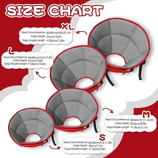 Dog Cone Collar Soft Cone for Medium Dogs After Surgery Adjustable Elizabethan Collar for Dogs to Stop Licking Wounds, Biting Stitches Professional Pet Recovery Cones E-Collar for Dog