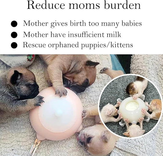 Doggiema Puppy Feeder Puppy Milk Feeder Puppy Nursing Station Puppy feeders for Multiple Puppies Puppy Milk replacer Dongdong pet S Size Bowl (Toy/Small Puppy)