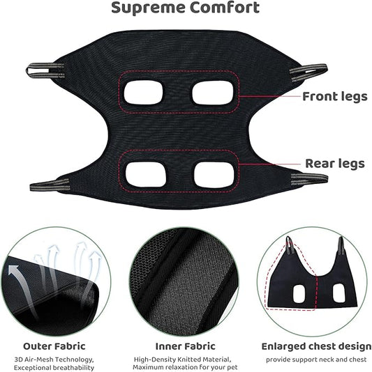 Guzekier Pet Dog Grooming Hammock Harness for Cats & Dogs, Dog Sling for Grooming, Dog Hammock Restraint Bag with Nail Clippers/Trimmer, Nail File, Pet Comb,Ear/Eye Care