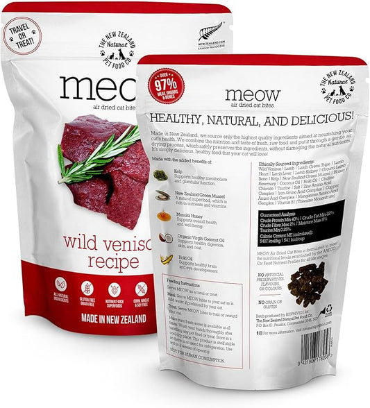 The New Zealand Natural Pet Food Co The New Zealand Natural Pet Food Meow Venison Air Dried Food Travel/Treat 3.5oz
