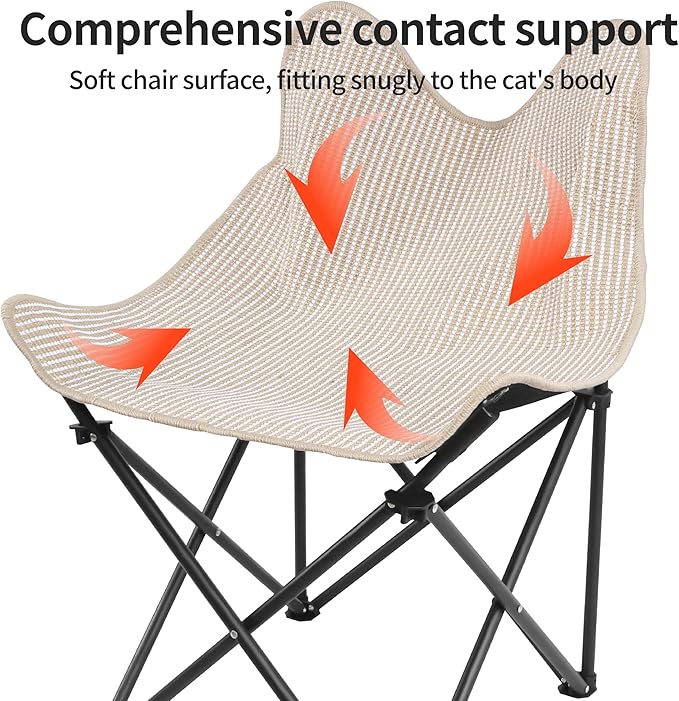 Cat Scratcher Pad for Indoor Outdoor Foldable Portable Cats Camping Seat Durable Resting Pet Chair