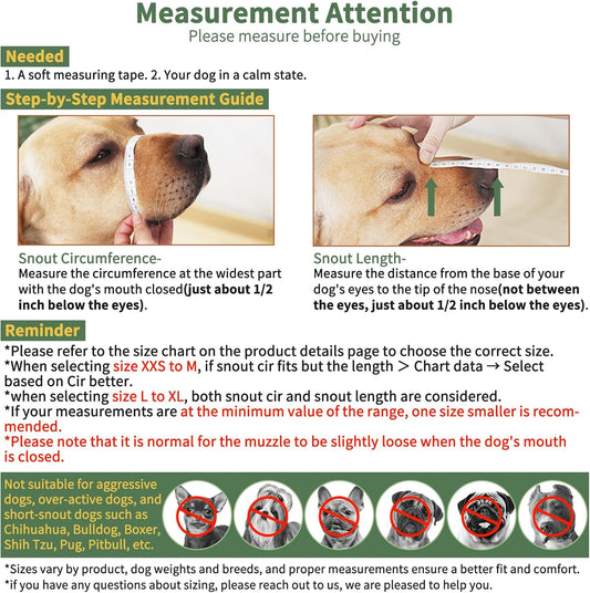 Mayerzon Dog Muzzle, Patented Mesh Muzzle with Panting Room for Large Medium Small Sized Dogs, Soft Mouth Guard to Prevent Biting Eating for Grooming Vet Visit Walking, Reflective and Full Covered