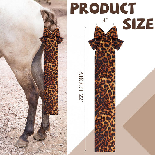 6 Pcs Horse Tail Bag Breathable Guard 22" Slip on Horse Care Tail Wrap 2 Strand Closure Straps Grooming Supplies to Keep from Dirt Breakage Rubbing 6 Designs(Vintage Style)