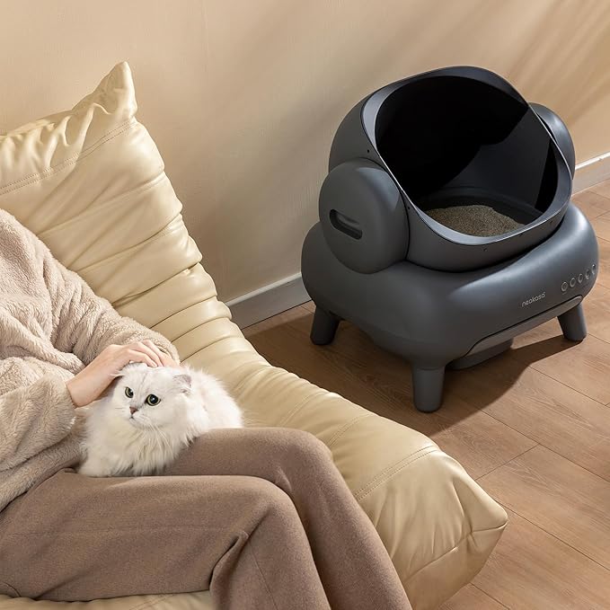 Neakasa M1 Bundle Open-Top Self-Cleaning Cat Litter Box with APP Control, Includes 4 Rolls (60pcs) Refill Waste Bags, 2 Extra Rolls Added