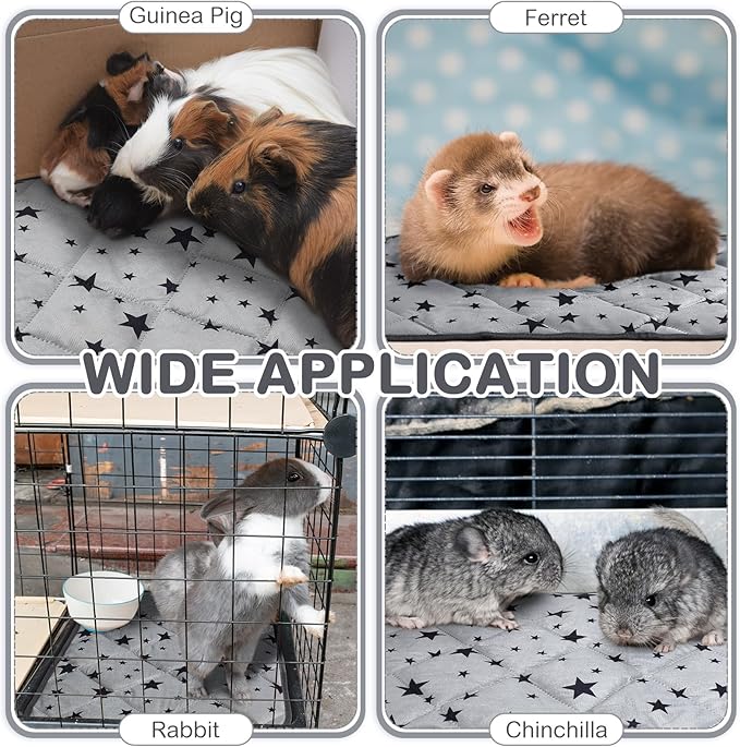 Namalu 4 Pack Self Warming Cat Bed Self Heating Cat Mat Star Pattern Soft Dog Crate Pad Thermal Pet Mat Anti Slip Kennel Washable Dog Warming Bed for Outdoor Indoor(18 x 24 Inch,Rectangle)