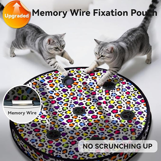 ORSDA Cat Toys for Indoor Cats, Interactive Activated Moving Ball in 7 Holes Mat, Automatic Fast Rolling Ball, Hide and Seek Toys for Adult Cats, Exercise Kicker Mouse Catching Game