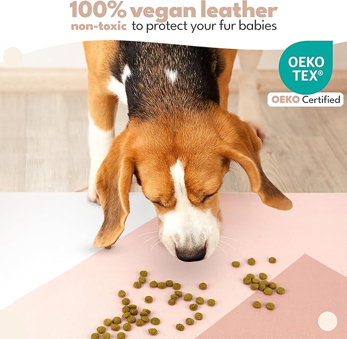 NALALAS Large Dog Mat for Food and Water, Cat Feeding Mat | Large Waterproof Dog Bowl Mat | Non-Slip Pet Food Mat for Floors | Pet Mats for Food and Water | Easy to Clean