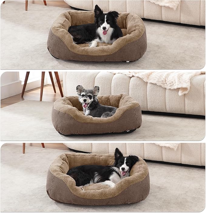 INVENHO Dog Bed Medium Size, Orthopedic Warming Soft Calming Sleeping Durable with Anti-Slip Bottom