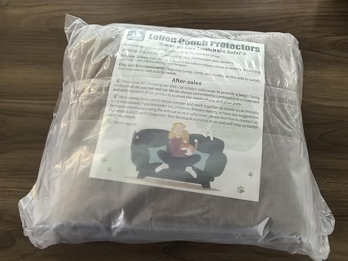 Cat Scratch Furniture Protector - Anti-Slip, Waterproof Sofa Cover to Keep Cats Off, Pet-Friendly Couch Protectors for 3 Cushion Couch, Brown Anti-Scratch Couch Cover for Pets and Kids 134"X71"