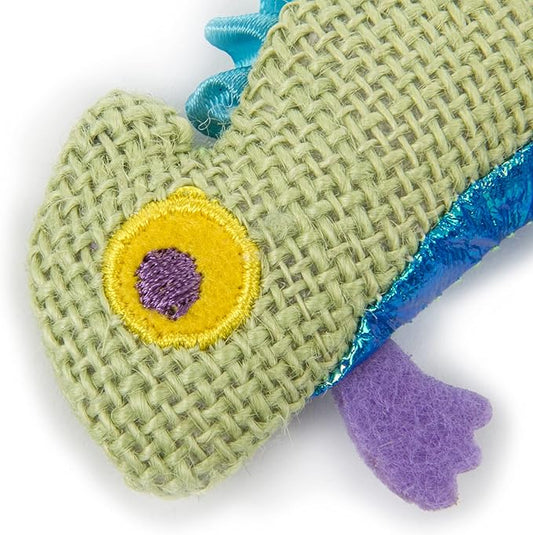 Petlinks HappyNip Crinkle Chameleon Cat Toy, Contains Silvervine & Catnip - Green, One Size