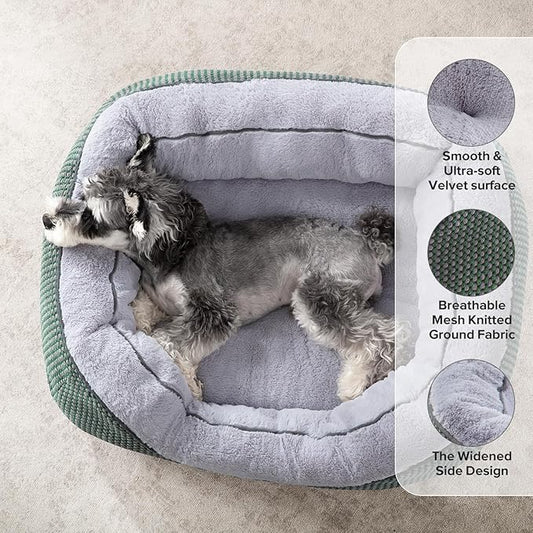 INVENHO Large Dog Beds Large Sized, Washable Orthopedic Warming Soft Sleeping Durable with Anti-Slip Bottom