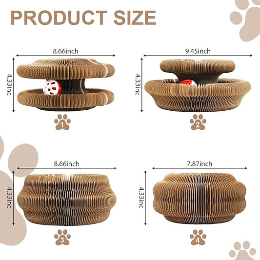 Cat Toy Magic Organ Cat Scratching Board,Cat Scratching Board Compatible with Kitty Kurlz, Brain and Physical Training Activities Suitable for Indoor Cats Toy (1 Pcs)