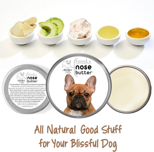 The Blissful Dog French Bulldog Black Masked Fawn Unscented Nose Butter - Dog Nose Butter, 2 Ounce