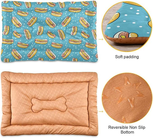Pet Bed Hot Dog Dog Bed Mat Absorbing Non Slip Pad Pet Sleeping Mat for Small, Medium, and Large Dogs Puppy Cat 36 in x 24 in