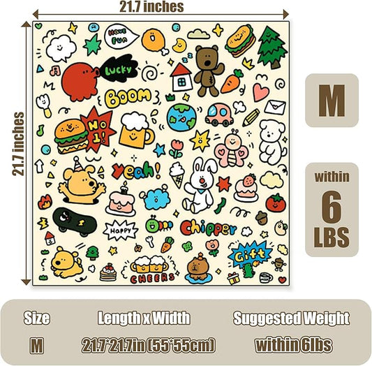 21.7" Cat Grooming Wrap Cat Wrap for Cutting Nails Cat Restraint for Nail Clipping Cat Swaddle Wrap Cat Burrito Wrap M(Within 6lbs) Anti-Scratch Anti-Escape Multifunctional Pet Tool