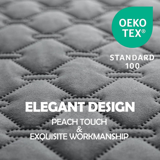 gogobunny 100% Double-Sided Waterproof Dog Bed Cover Pet Blanket Sofa Couch Furniture Protector for Puppy Large Dog Cat, Reversible (82x102 Inch (Pack of 1), Dark Grey/Light Grey)